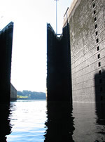 Opening the dam lock