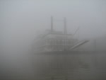 Steamboat in the fog